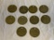 Lot of 10 Vintage BROWN & ROOT Brass Tool Tags