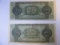 Pair of 1944 Greek 25 Million Drachma Notes