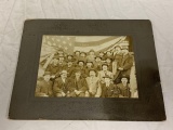 Antique Photo 1800's of Men in Front of US Flag