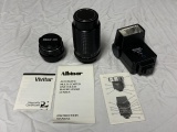80-200mm & 50MM Camera Lens with Vivitar Flash