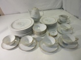 37 Piece Easterling Spencerian Rose Dishes