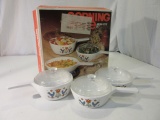 3 Pcs. Vintage CorningWare Cookware W/ Lids In Box