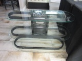 2ft Tall 3 Layer Glass Entertainment Center