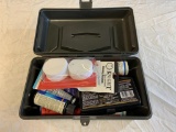 Lot of Black Powder Firearms Supplies with case