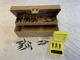 Lot of Compound Bow Arrow Heads and more with case