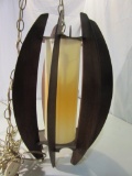 Dangling Wood Plug-In Light Fixture
