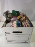 Box Full of Ribbon, Bows and Gift Tags