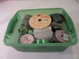 Small Bin Full Mostly Green of Ribbon