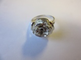 .925 Silver 4.9g Size 7 Ring with Floral Design