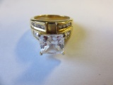 .925 Silver 7.2g Size 7 Gold-Tone Ring