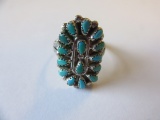 .925 Silver 3.9g Size 8 Turquoise Ring