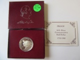 1982 .90 Silver Washington Comm. Half Dollar COA