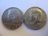 Pair of 1967/1968 .40 Silver Kennedy Half Dollars