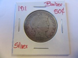 1911-D .90 Silver Barber Half Dollar