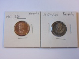 Pair of 1917-1963 Kennedy Memorial Tokens
