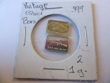 Pair of .999 Silver 1g Vintage Bullion Units