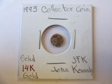 1993 14K Gold JFK Memorial Token