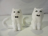 Set of 2 Vintage Ceramic Cat Figurines