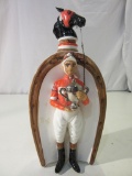 Decanter With Jockey and Horse Race Track Names