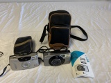 Lot of 2 Canon Sure Shot Film Cameras with cases