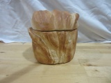 Ceramic Bread Design Jar & Lid