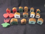 Lot of Small Wood Decorative Blocks