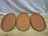 Lot of 3 Oval Terracotta Trays