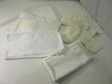 Lot of Vintage Tablecloths And Doilies