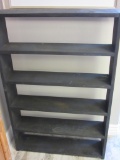 Medium Black Painted Book/Video/Disc Shelf