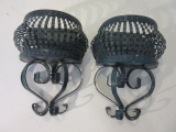 2 Metal Wall Decor Plant Holders