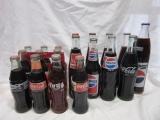 Lot of 19 Vintage Coca-Cola and Pepsi Bottles