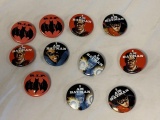 Lot of 11 BATMAN Pinbacks