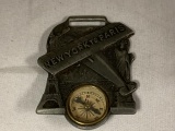 Vintage New York To Paris Compass Key Chain 1920's