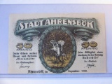 1920 German Stadt Anrensbok 50 Pfennig Banknote