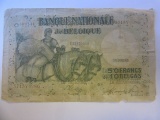 1944 Belgian 50 Frank/10 Belga Banknote
