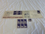 12 1939 World's Fair Stamps + 2 1st Day Covers