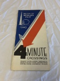 1940 4 Minute Crossings Map World's Fair NEW YORK