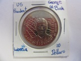 2000 Liberian Millenium George W. Bush $10 Coin