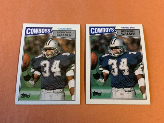 (2) HERSCHEL WALKER 1987 Topps Football ROOKIES