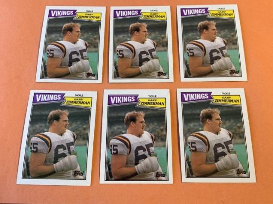 (6) GARY ZIMMERMAN Vikings 1987 Topps ROOKIES