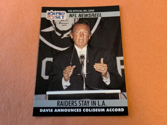 AL DAVIS Raiders 1990 Pro Set Football Card