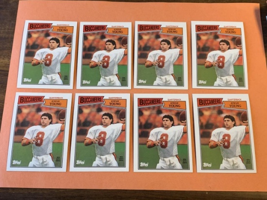 (8) STEVE YOUNG 1987 Topps Football 2ND YEAR Cards