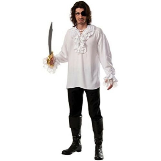 RUFFLED PIRATE SHIRT Costume Size Standard NEW