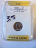 2006-D Roosevelt Dime SGS MS70