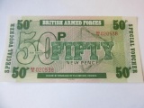 British Armed Forces 50 New Pence Special Voucher