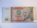 Banco Central De Reserva Del Peru 50 Intis Note