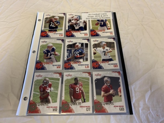 Lot of 27 2010 2011 Score ROOKIES Football Cards