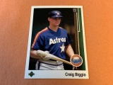 CRAIG BIGGIO 1989 Upper Deck Baseball ROOKIE Card-