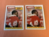 (2) CHARLES HALEY 1987 Topps Football ROOKIE Cards