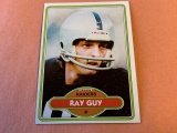 RAY GUY Raiders 1980 Topps Football Card